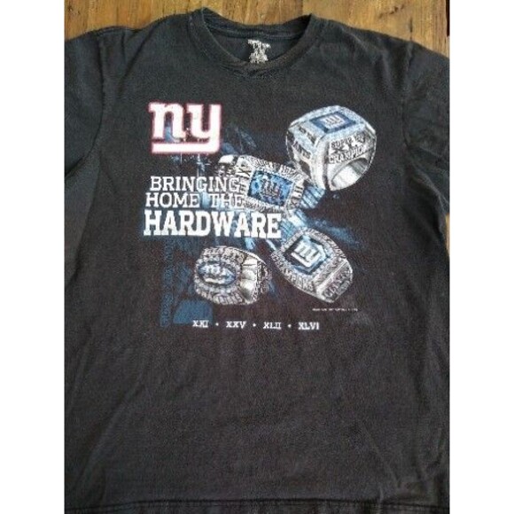 VintageReebok NY Giants Tee Sz XL Bring Home The Hardware Super Bowl Retro Y2K - Picture 1 of 4